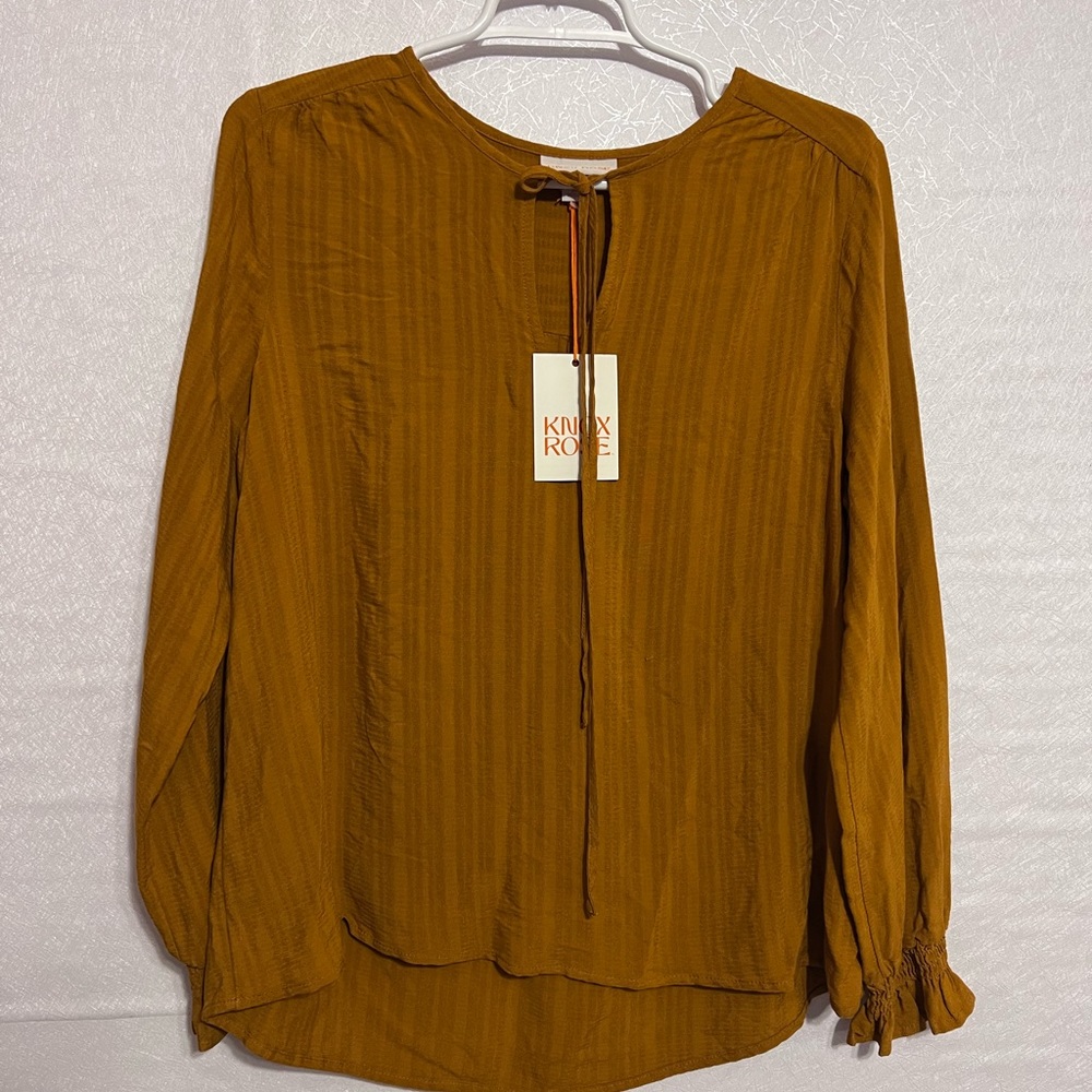 Knox Rose Balloon Sleeve Flowy Boho Blouse